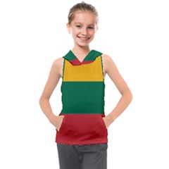 Lithuania Flag Kids  Sleeveless Hoodie by FlagGallery