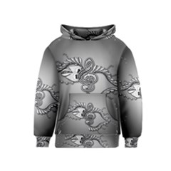 Decorative Clef, Zentangle Design Kids  Pullover Hoodie by FantasyWorld7