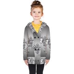 Decorative Clef, Zentangle Design Kids  Double Breasted Button Coat by FantasyWorld7