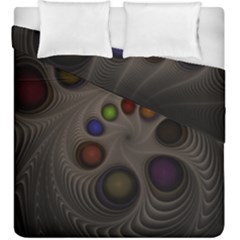 Fractal Fantasy Abstract Pattern Duvet Cover Double Side (king Size) by Wegoenart