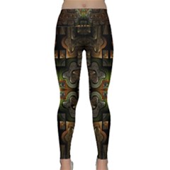 Fractal Fantasy Mystic Design Lightweight Velour Classic Yoga Leggings by Wegoenart