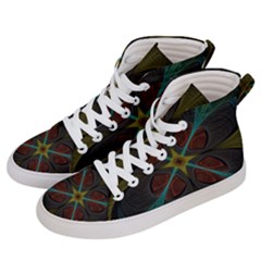 Fractal Art Abstract Pattern Women s Hi-top Skate Sneakers by Wegoenart