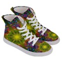 Fractal Abstract Background Pattern Women s Hi-Top Skate Sneakers View3