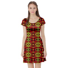 Rby-c-5-3 Short Sleeve Skater Dress by ArtworkByPatrick