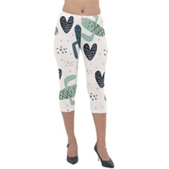 Cute Cactus Plants Seamless Pattern With Children Drawing Baby Kids Apparel Fashion Lightweight Velour Capri Leggings  by Nexatart
