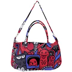 Abstract Grunge Urban Pattern With Monster Character Super Drawing Graffiti Style Vector Illustratio Removal Strap Handbag by Nexatart