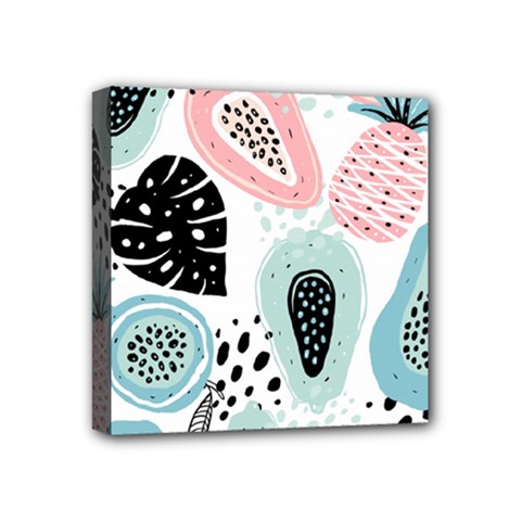 Seamless Pattern With Fruits Mini Canvas 4  X 4  (stretched) by Nexatart