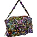 Graffiti Word Seamless Pattern Canvas Crossbody Bag View1