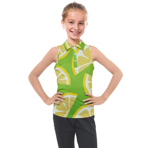 Lemon Fruit Healthy Fruits Food Kids  Sleeveless Polo Tee by Nexatart