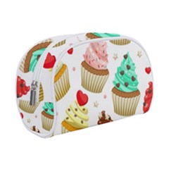 Seamless Pattern Yummy Colored Cupcakes Makeup Case (small) by Nexatart