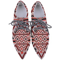 Folklore Ethnic Pattern Background Women s Pointed Oxford Shoes by Nexatart