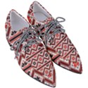 Folklore Ethnic Pattern Background Women s Pointed Oxford Shoes View3