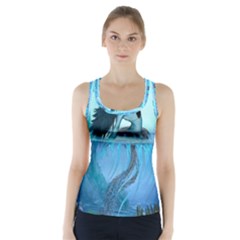 Wonderful Jellyfish Women Racer Back Sports Top by FantasyWorld7