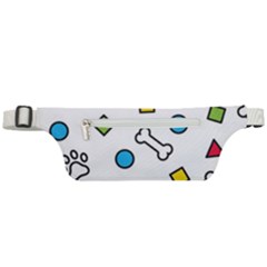 Dog Paw Seamless Pattern Footprint Bone Active Waist Bag