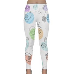 Cartoon Bird Cute Doodle Bird Lightweight Velour Classic Yoga Leggings by Vaneshart