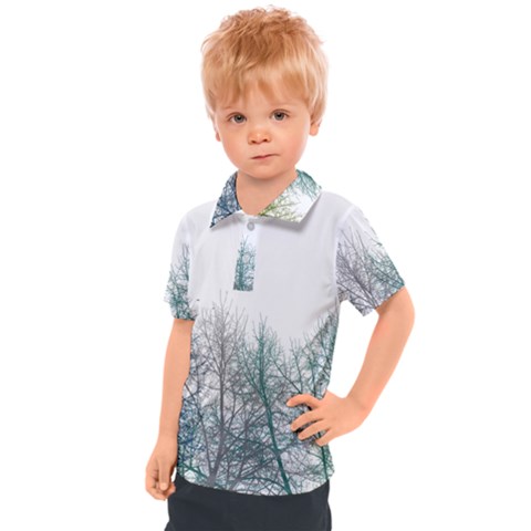 Multicolor Graphic Botanical Print Kids  Polo Tee by dflcprintsclothing