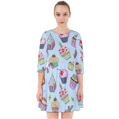 Cupcake Doodle Pattern Smock Dress by Sobalvarro