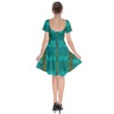 Shimmering Colors From The Sea Decorative Short Sleeve Bardot Dress View2