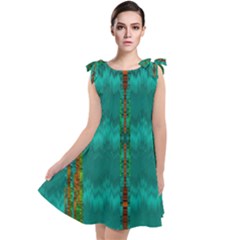 Shimmering Colors From The Sea Decorative Tie Up Tunic Dress by pepitasart