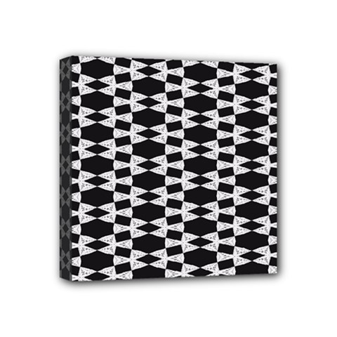 Black And White Triangles Mini Canvas 4  X 4  (stretched) by Sparkle