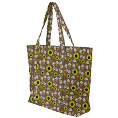 Hawaii Ghost Beige Zip Up Canvas Bag by snowwhitegirl