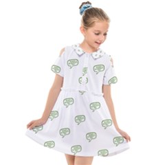 Happy St Patricks Day Symbol Motif Pattern Kids  Short Sleeve Shirt Dress by dflcprintsclothing