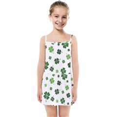 St Patricks Day Pattern Kids  Summer Sun Dress by Valentinaart