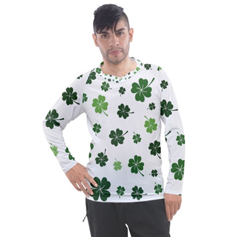 St Patricks Day Pattern Men s Pique Long Sleeve Tee by Valentinaart