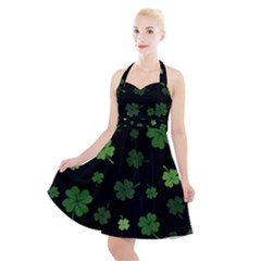 St Patricks Day Halter Party Swing Dress  by Valentinaart