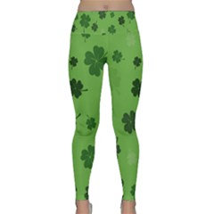 St Patricks Day Lightweight Velour Classic Yoga Leggings by Valentinaart