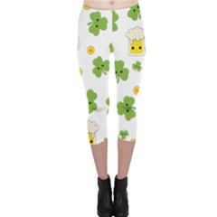 St Patricks Day Capri Leggings  by Valentinaart