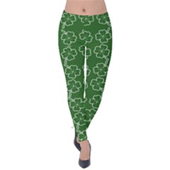 St Patricks Day Velvet Leggings by Valentinaart