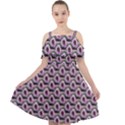 Flowers Pattern Cut Out Shoulders Chiffon Dress View1