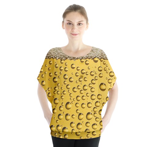 Beer Bubbles Batwing Chiffon Blouse by Wegoenart
