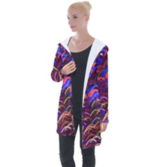 Fractal Rings Longline Hooded Cardigan by Sparkle