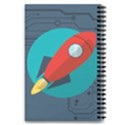 Rocket With Science Related Icons Image 5.5  x 8.5  Notebook View2