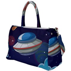 Ufo Alien Spaceship Galaxy Duffel Travel Bag by Vaneshart