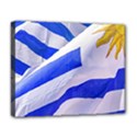 Uruguay Flags Waving Deluxe Canvas 20  x 16  (Stretched) View1