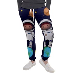 Boy Spaceman Space Rocket Ufo Planets Stars Men s Jogger Sweatpants by Vaneshart