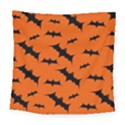 Halloween Card With Bats Flying Pattern Square Tapestry (Large) View1