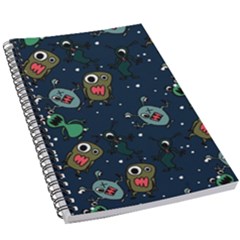 Monster Alien Pattern Seamless Background 5 5  X 8 5  Notebook by Vaneshart