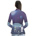 Alien Astronaut Scene Drape Collar Cardigan View2