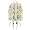 Seamless Pattern Musical Note Doodle Symbol Zip Bottom Backpack View3