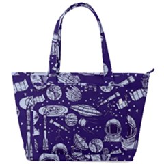 Space Sketch Seamless Pattern Back Pocket Shoulder Bag  by Vaneshart