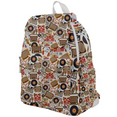 Music Retro Seamless Pattern Top Flap Backpack by Vaneshart