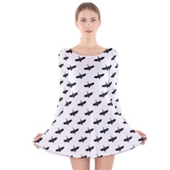 Freedom Concept Graphic Silhouette Pattern Long Sleeve Velvet Skater Dress by dflcprintsclothing