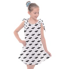 Freedom Concept Graphic Silhouette Pattern Kids  Tie Up Tunic Dress by dflcprintsclothing