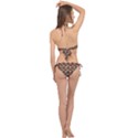 Swimmer 20s Brown Cross Front Halter Bikini Set View2