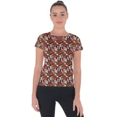 Swimmer 20s Burgundy Short Sleeve Sports Top  by snowwhitegirl