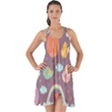 Cute Seamless Pattern With Doodle Birds Balloons Show Some Back Chiffon Dress View1
